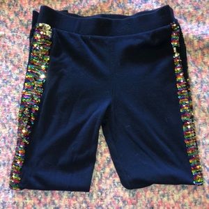 2-3 transitioning glitter multicolor to silver sweats